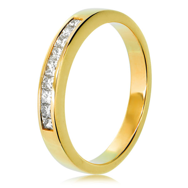 Channel Set Wedding Band