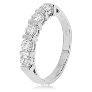 5 Stone Wedding Band