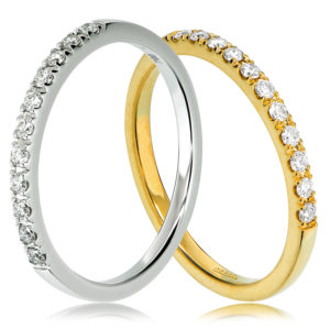 Claw set wedding ring