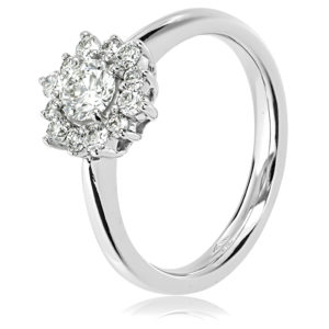 Flower Cluster Engagement Ring