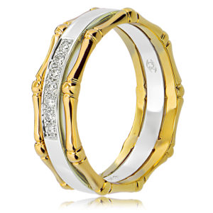 Unusual two-tone wedding band