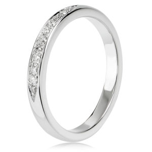 Bead Set Wedding Band