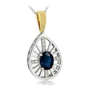 Sapphire and Diamond Pendant