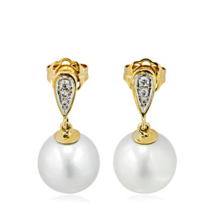 Pearl & Diamond Earrings