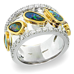 Opal & Diamond Ring