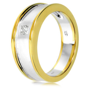 Yellow & White Gold Men's Ring