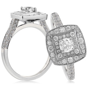 Diamond Halo Engagement Ring