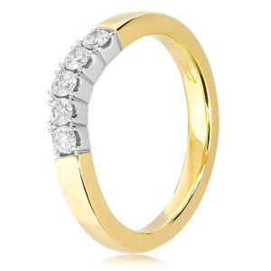 Diamond Curved Wedding Ring