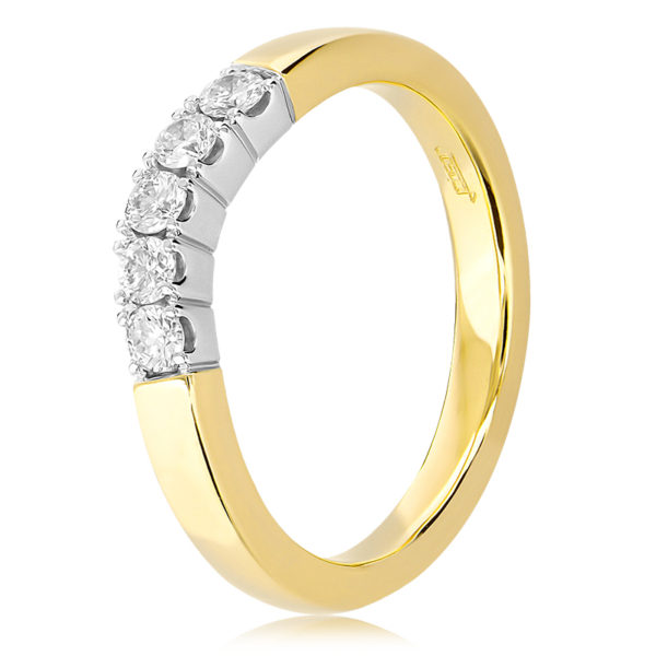 Diamond Curved Wedding Ring