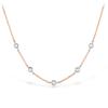 Signature Off-Set Five Bezel Necklace
