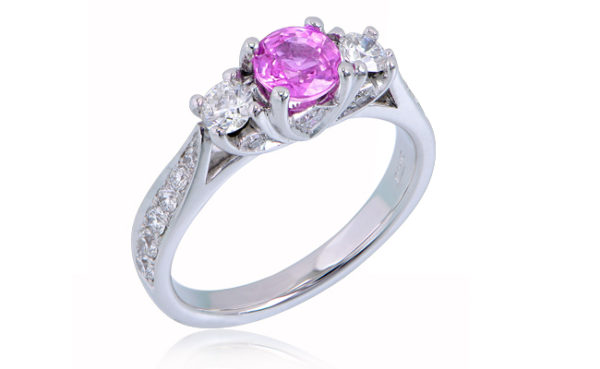 Love in Colour 3-Stone Engagement Ring