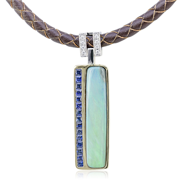 14K YG Opal, Aquamarine and Peridot Mosaic Necklace – Sig Ward Jewelry